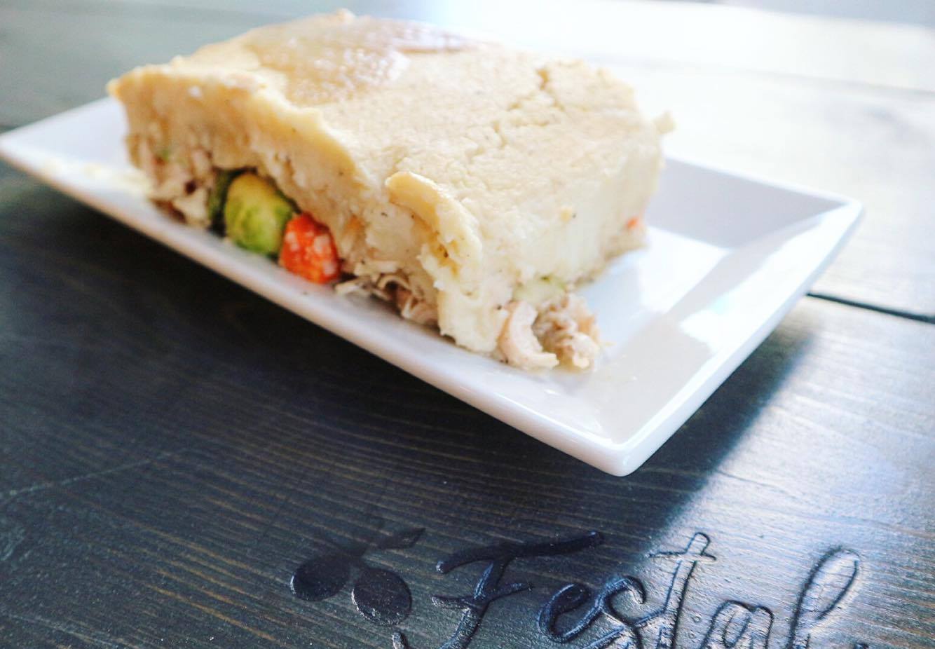 Crust-Less Chicken Cauli Pot Pie