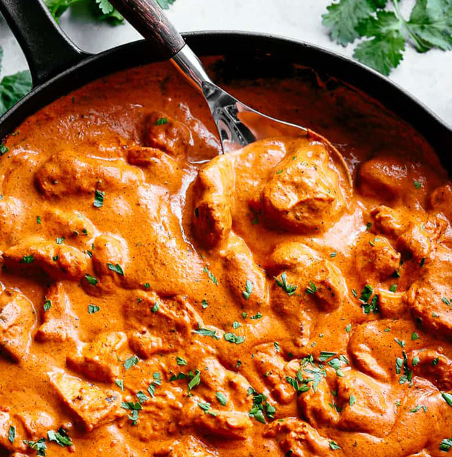 Paleo Butterchicken with Focaccia bread